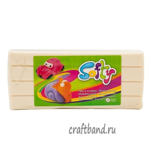 Пластилин растительный SOFTY by Darwi 500 гр. (010 белый) SO0870500 