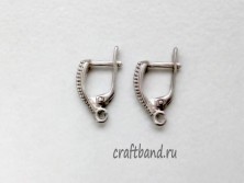 Швензы с английским замком, родий 000-346