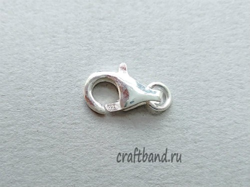 Замок-лобстер серебро 925 пробы