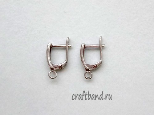 Швензы с английским замком, родий 000-352