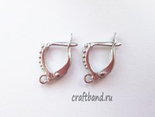Швензы с английским замком, родий 000-381
