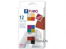 Набор FIMO leather effect комплект Кожаные цвета 12 блоков 8013 C12-2