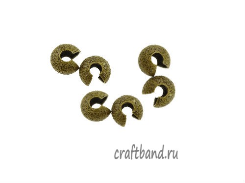 Маскировочные бусины (сахарные), бронза 50 штук